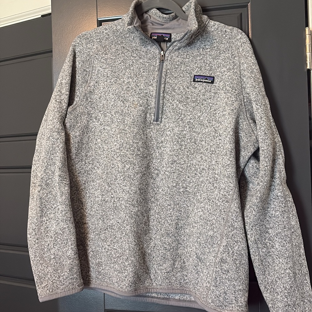 Gray Patagonia Quarter-zip better sweater